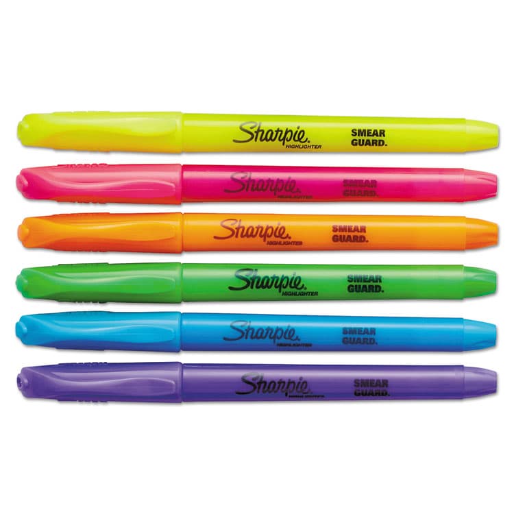 SANFORD Pocket Style Highlighters, Assorted Ink Colors, Chisel Tip, Assorted Barrel Colors, Dozen (SAN27145) thumbnail 2