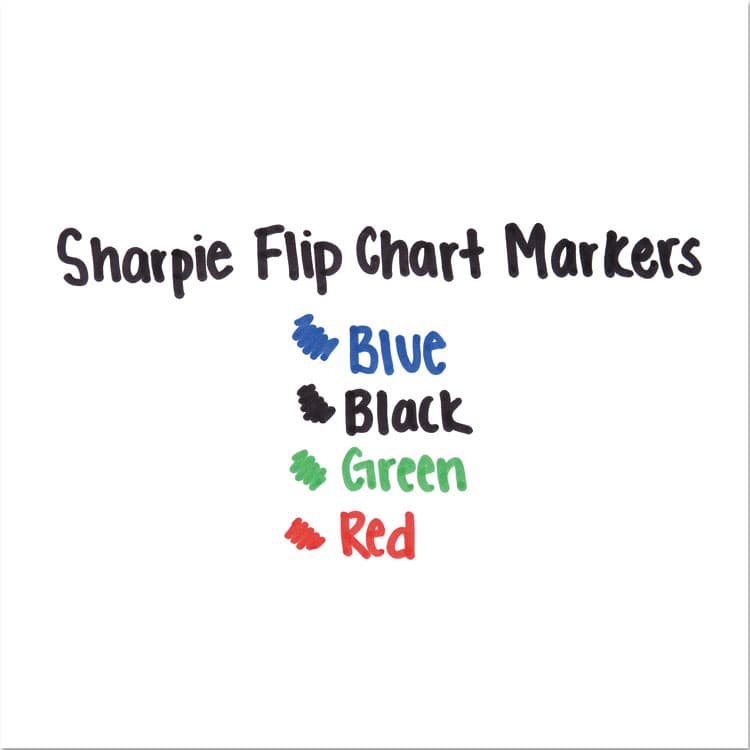 SANFORD Flip Chart Marker, Broad Bullet Tip, Assorted Colors, 4/Set (SAN22474) thumbnail 4