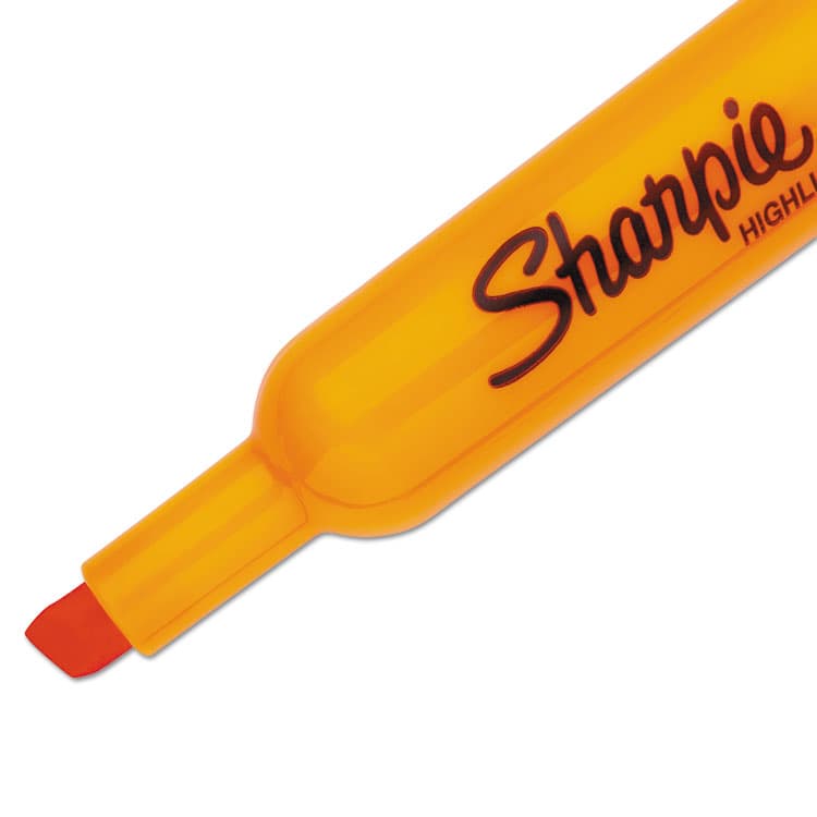 SANFORD Tank Style Highlighters, Orange Ink, Chisel Tip, Orange Barrel, Dozen (SAN25006B) thumbnail 3