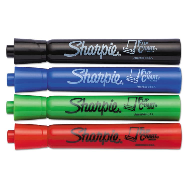SANFORD Flip Chart Marker, Broad Bullet Tip, Assorted Colors, 4/Set (SAN22474) thumbnail 2