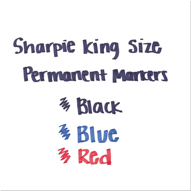 SANFORD King Size Permanent Marker, Broad Chisel Tip, Blue, Dozen (SAN15003) thumbnail 4
