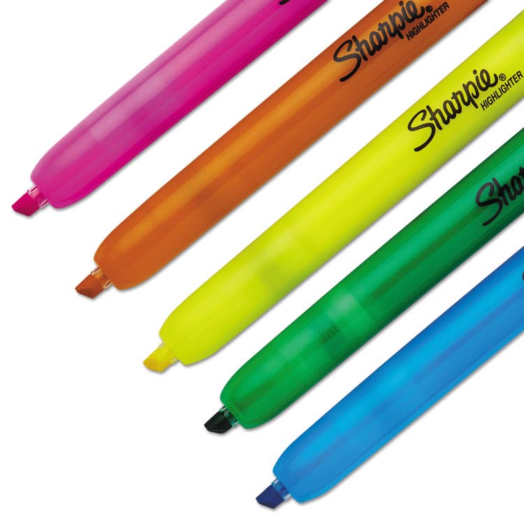 SANFORD Retractable Highlighters, Assorted Ink Colors, Chisel Tip, Assorted Barrel Colors, 5/Set (SAN28175PP) thumbnail 3
