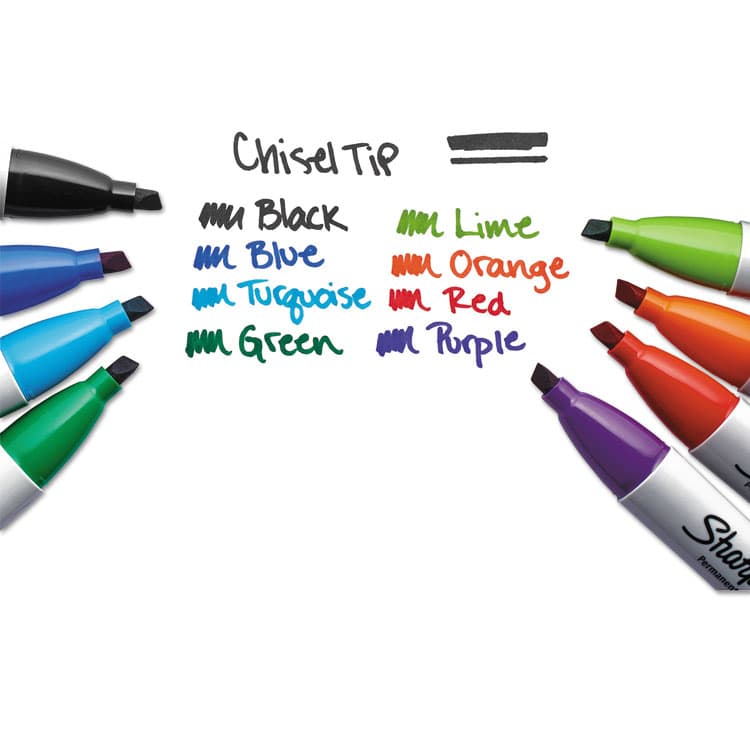 SANFORD Chisel Tip Permanent Marker, Medium Chisel Tip, Assorted Colors, 8/Set (SAN38250PPA) thumbnail 4