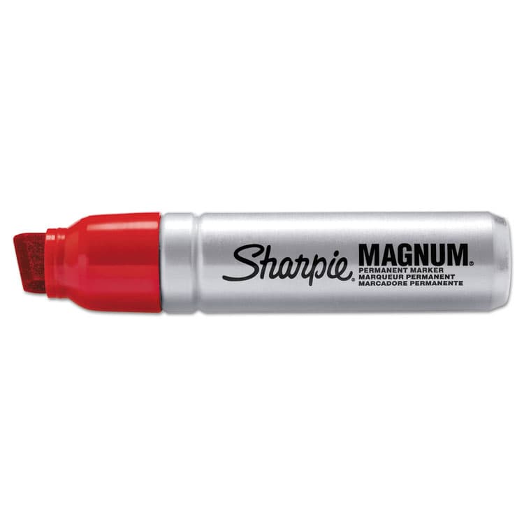 SANFORD Magnum Permanent Marker, Broad Chisel Tip, Red (SAN44002) thumbnail 2