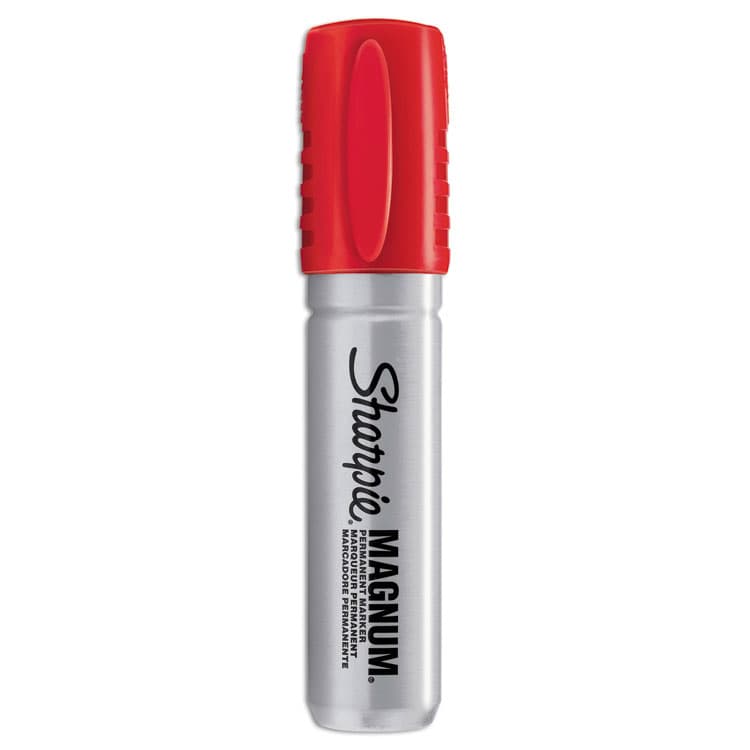 SANFORD Magnum Permanent Marker, Broad Chisel Tip, Red (SAN44002)