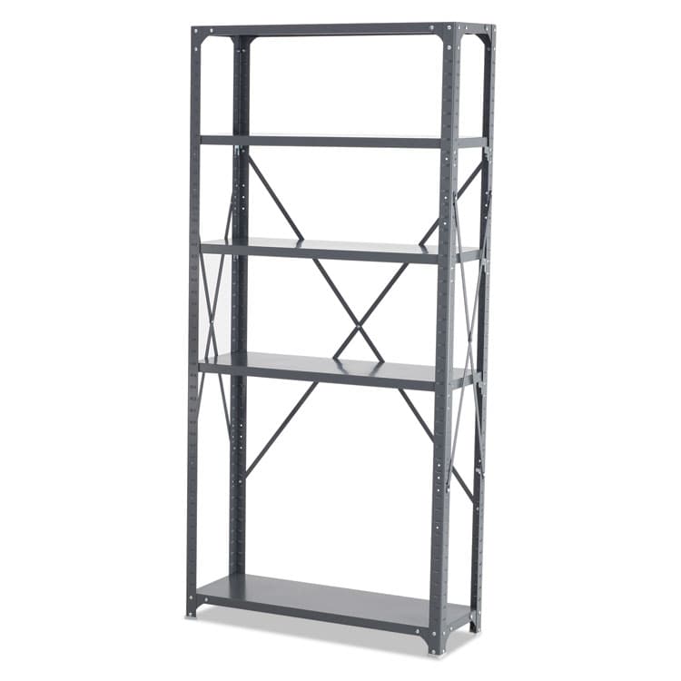 SAFCO PRODUCTS Commercial Steel Shelving Unit, Five-Shelf, 36w x 12d x 75h, Dark Gray (SAF6265) thumbnail 4