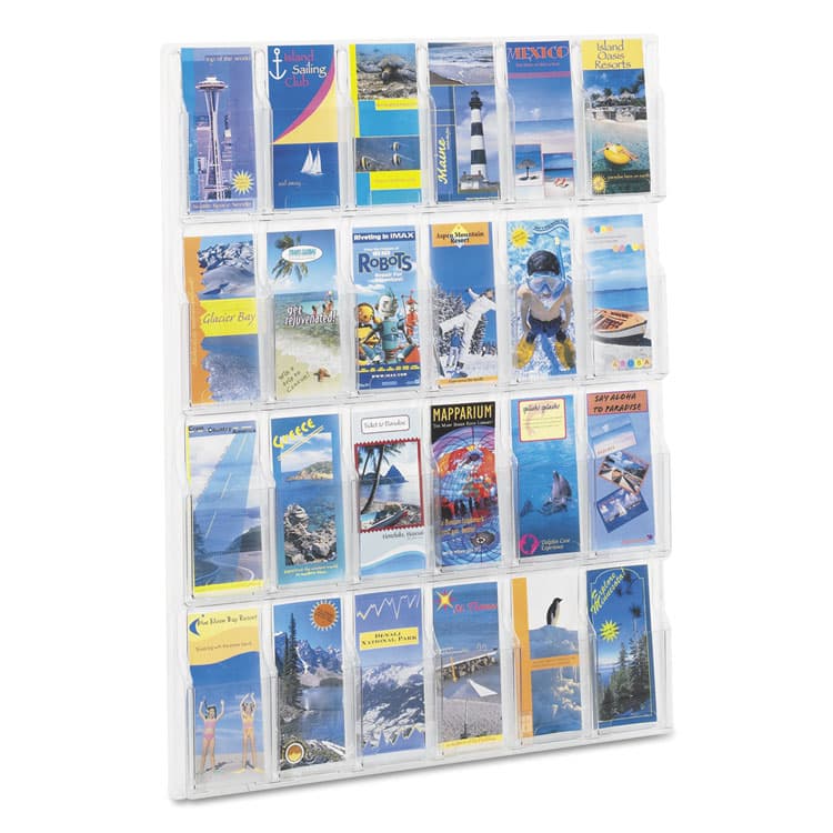 SAFCO PRODUCTS Reveal Clear Literature Displays, 24 Compartments, 30w x 2d x 41h, Clear (SAF5601CL) thumbnail 4