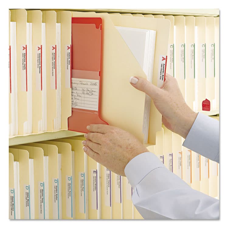 SMEAD MANUFACTURING CO. End Tab Jackets with Reinforced Tabs, Straight Tab, Letter Size, 14-pt Manila, 50/Box (SMD75740) thumbnail 4