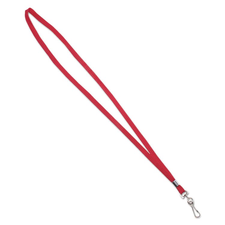 ADVANTUS CORPORATION Deluxe Lanyards, Metal J-Hook Fastener, 36" Long, Red, 24/Box (AVT75425)