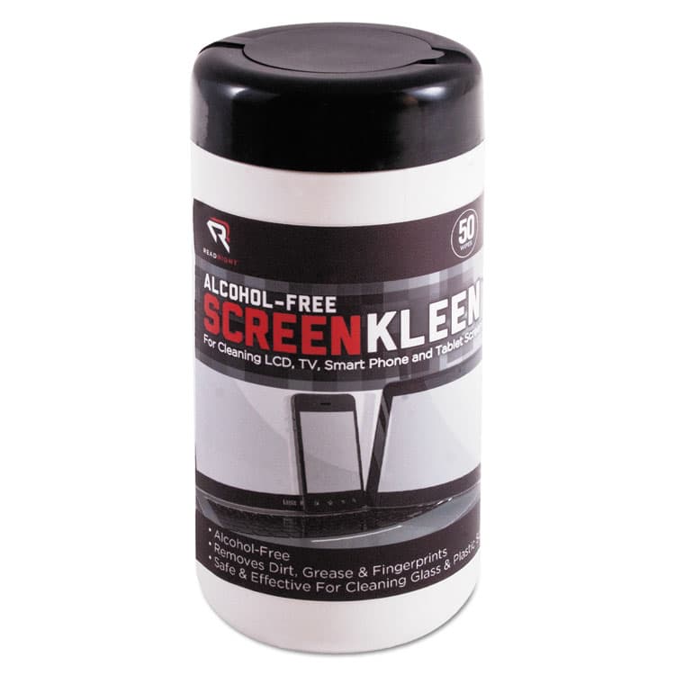 READ/RIGHT ScreenKleen Monitor Screen Wet Wipes, Cloth, 5.25 x 5.75, Unscented, 50/Tub (REARR1491)