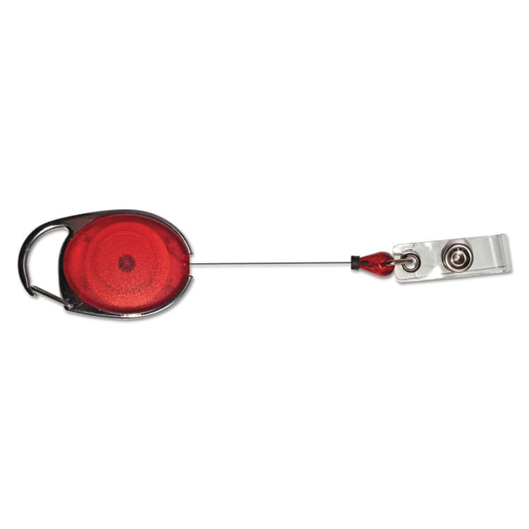 ADVANTUS CORPORATION Carabiner-Style Retractable ID Card Reel, 30" Extension, Assorted Colors, 20/Pack (AVT75552) thumbnail 2