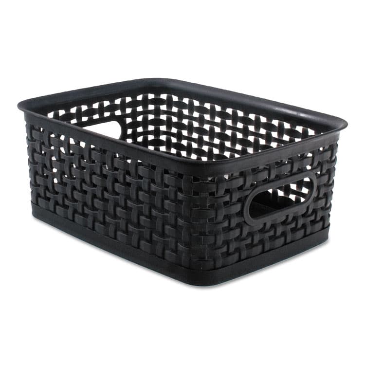 ADVANTUS CORPORATION Weave Bins, 13.63 x 10.75 x 9, Black, 3/Pack (AVT40329) thumbnail 3