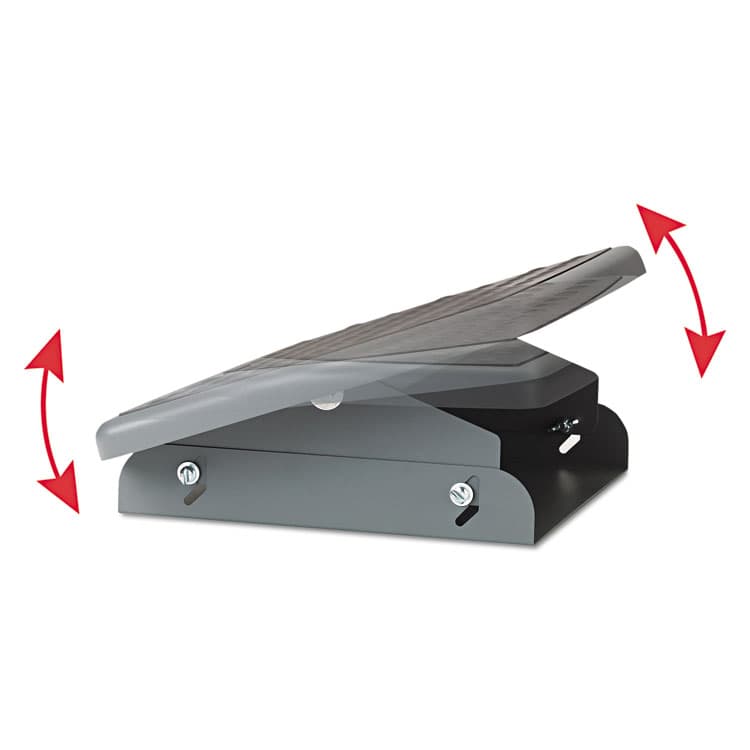 3M/COMMERCIAL TAPE DIV. Adjustable Height/Tilt Footrest, Nonskid Platform, 18w x 13d x 4 to 4.75h, Charcoal Gray (MMMFR330) thumbnail 3