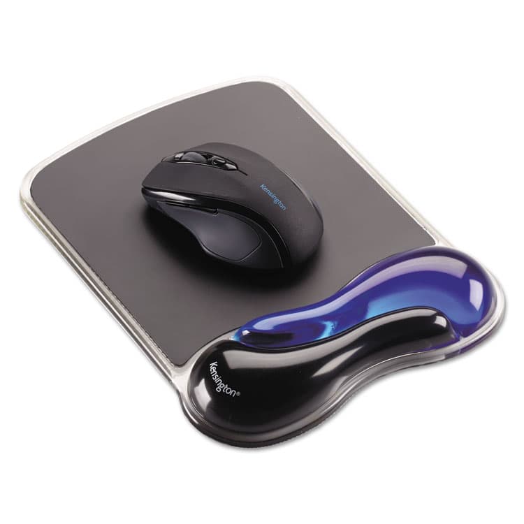 ACCO BRANDS, . Duo Gel Wave Mouse Pad with Wrist Rest, 9.37 x 13, Blue (KMW62401) thumbnail 2
