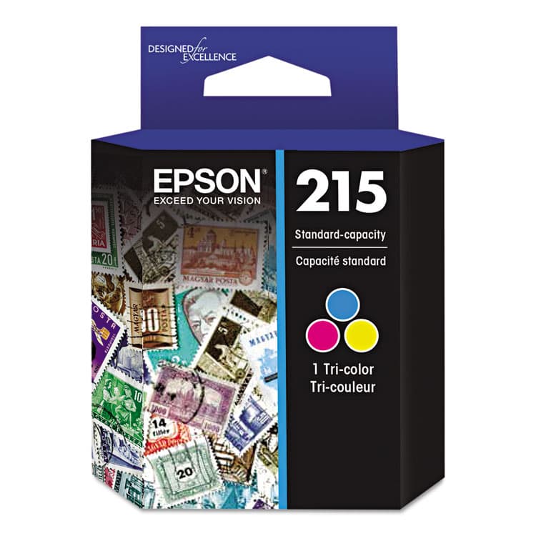 EPSON AMERICA, . T215530-S (215) DURABrite Ultra Ink, Tri-Color (EPST215530S)