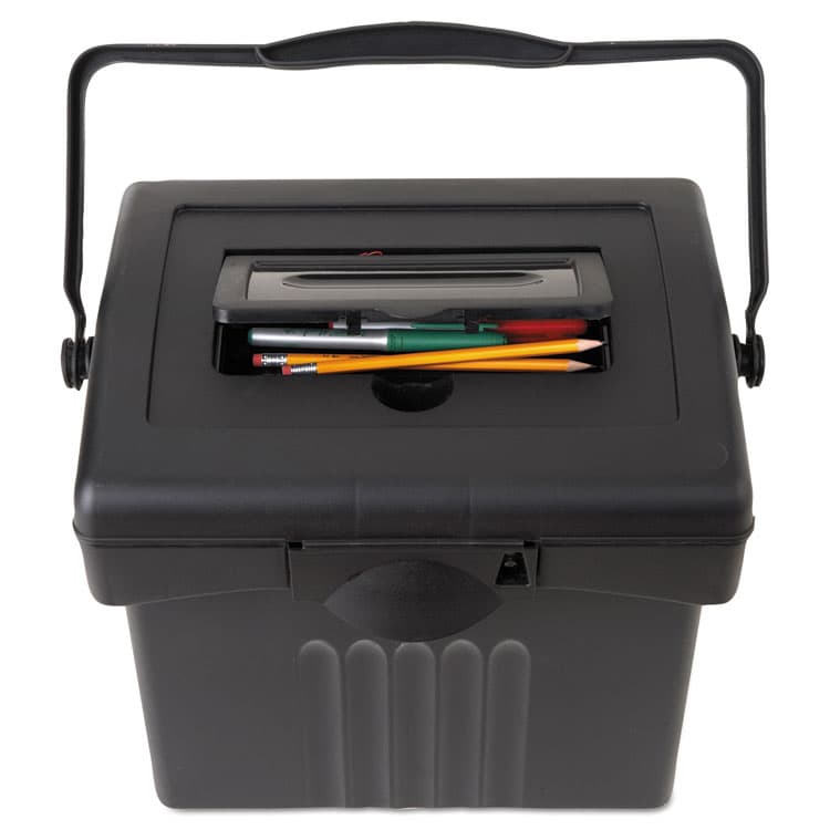 STOREX File Box with Organizer, Letter Files, 14" x 11.25" x 14.5", Black (STX61502U01C) thumbnail 3