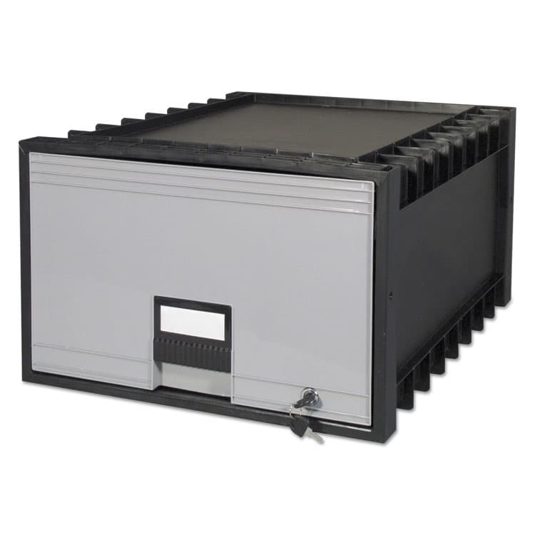 STOREX Archive Storage Drawers with Key Lock, Legal Files, 18.25" x 24" x 11.5", Black/Gray (STX61155U01C)