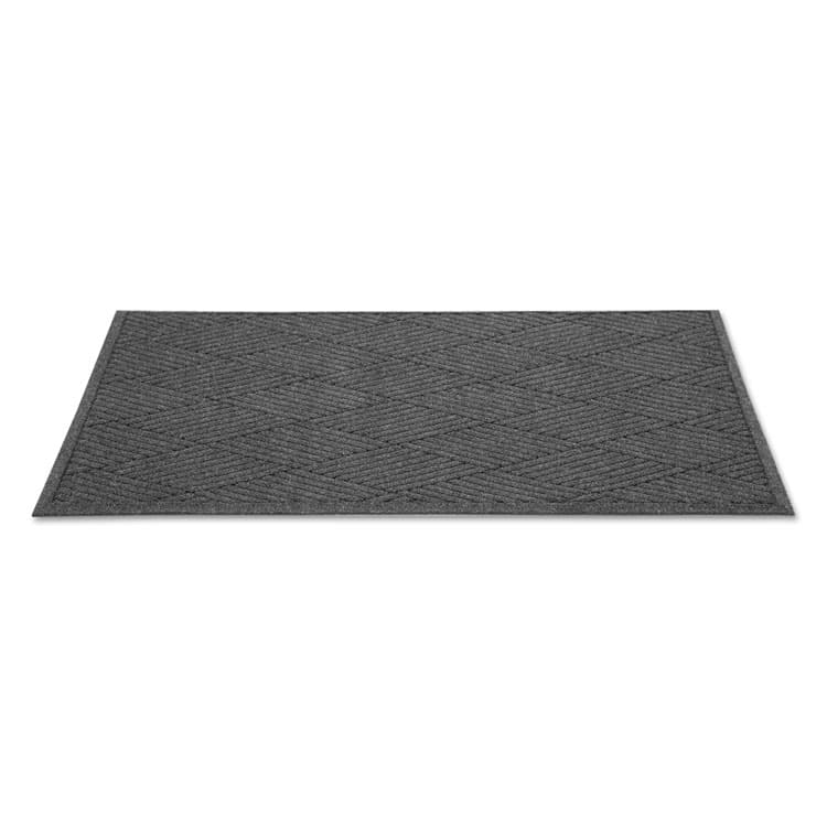 MILLENNIUM MAT COMPANY EcoGuard Diamond Floor Mats, Rectangular, Charcoal Gray Carpeted Surface, 36" x 10 ft (MLLEGDFB031004)