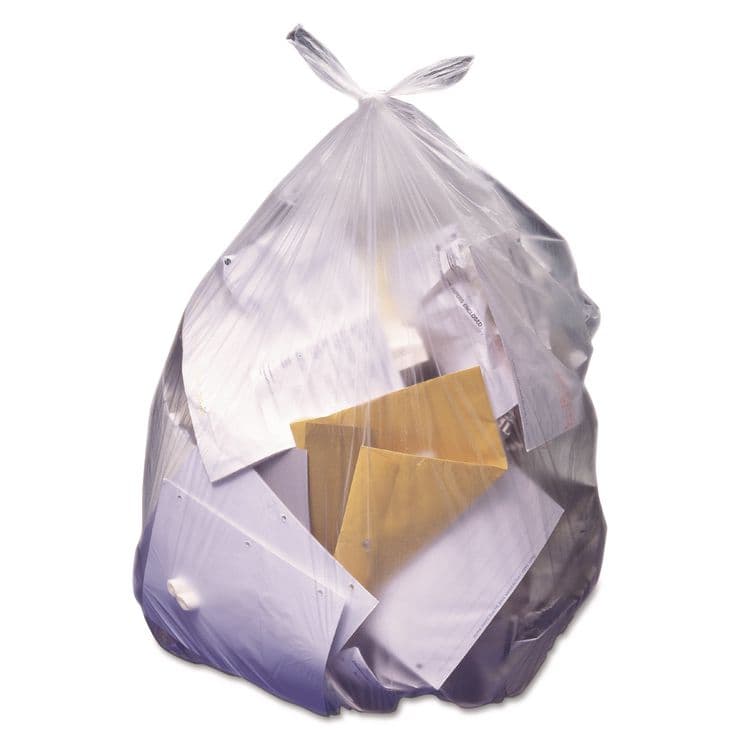 HERITAGE High-Density Waste Can Liners, 45 gal, 14 mic, 40" x 48", Natural, 25 Bags/Roll, 10 Rolls/Carton (HERZ8048HNR02)