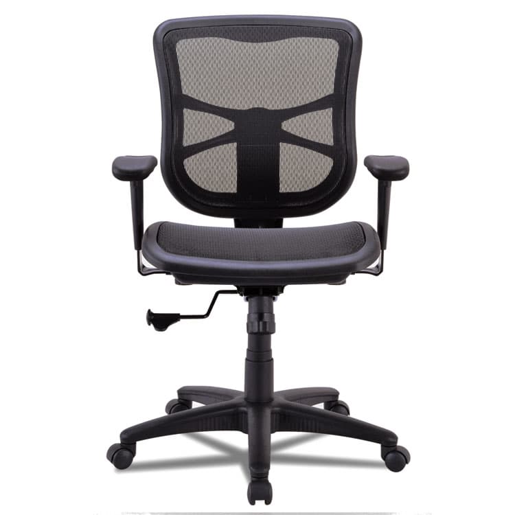 ALERA Alera Elusion Series Mesh Mid-Back Swivel/Tilt Chair, Supports Up to 275 lb, 17.9" to 21.6" Seat Height, Black (ALEEL42B18) thumbnail 3