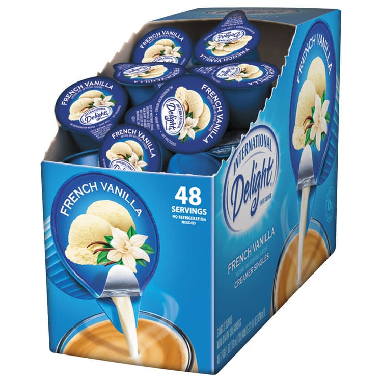 DEAN FOODS Flavored Liquid Non-Dairy Coffee Creamer, French Vanilla, 0.44 oz Mini Cups, 48/Box (ITD02282)