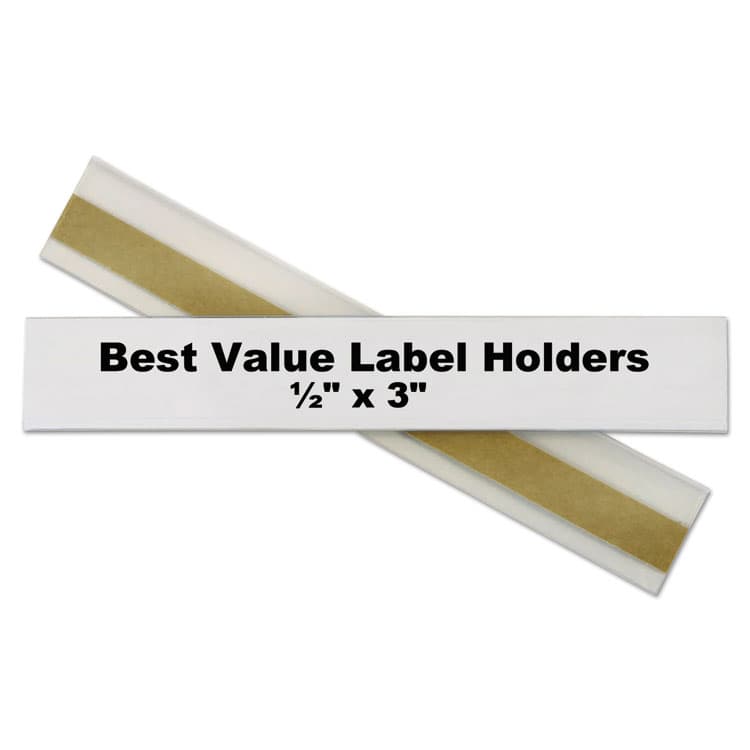 C-LINE PRODUCTS, Self-Adhesive Label Holders, Top Load, 0.5 x 3, Clear, 50/Pack (CLI87607) thumbnail 2
