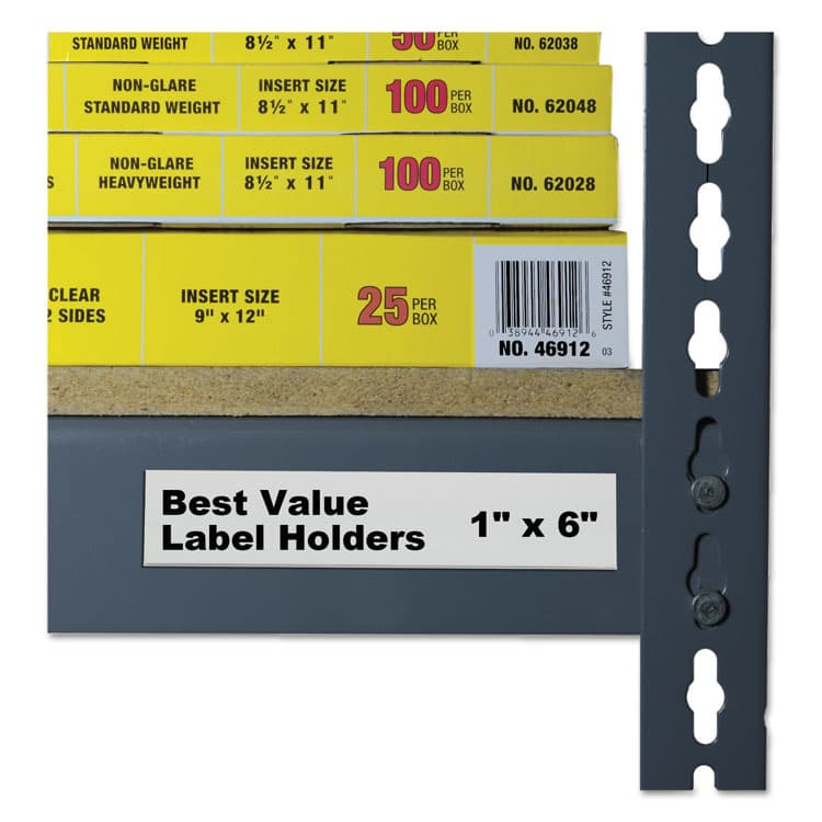 C-LINE PRODUCTS, Self-Adhesive Label Holders, Top Load, 1 x 6, Clear, 50/Pack (CLI87627) thumbnail 3