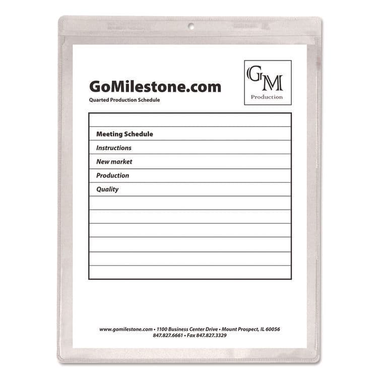 C-LINE PRODUCTS, Clear Vinyl Shop Ticket Holders, Super Heavy-Duty, Top Load 9 x 12 Insert, Clear Front, 50/Box (CLI80912) thumbnail 3