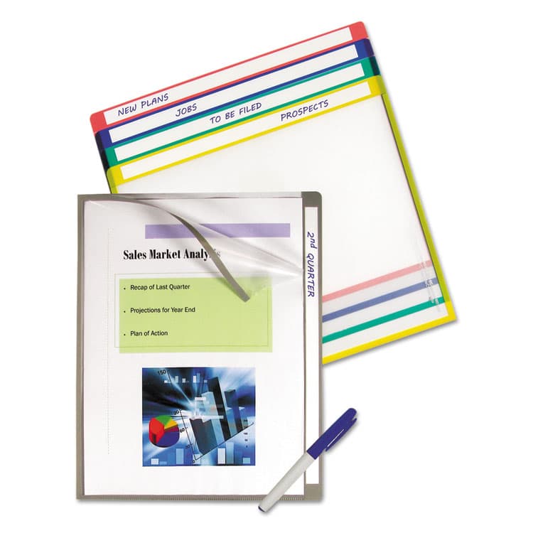 C-LINE PRODUCTS, Write-On Project Folders, Straight Tab, Letter Size, Assorted Colors, 25/Box (CLI62160) thumbnail 2