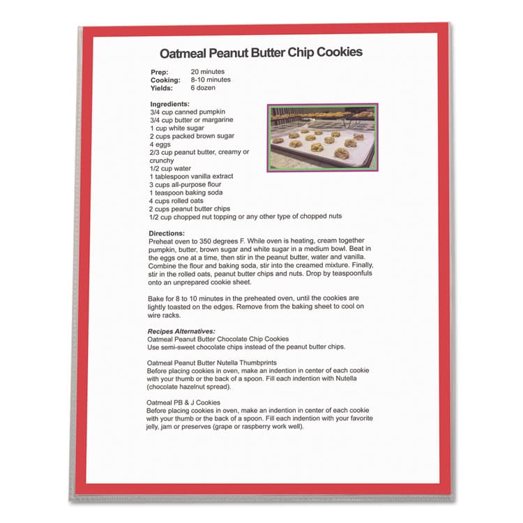 C-LINE PRODUCTS, No-Hole Polypropylene Sheet Protectors, Heavy-Duty, Unpunched, Top Load 8.5 x 11 Insert, Clear Front, 25/Box (CLI62907) thumbnail 4