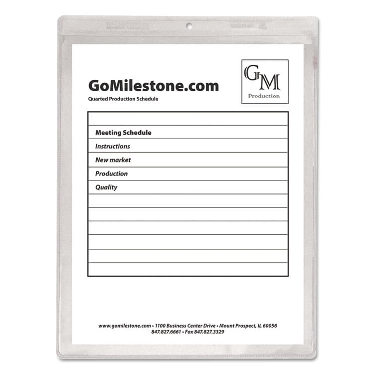 C-LINE PRODUCTS, Clear Vinyl Shop Ticket Holders, Super Heavy-Duty, Top Load 8.5 x 11 Insert, Clear Front, 50/Box (CLI80911) thumbnail 2