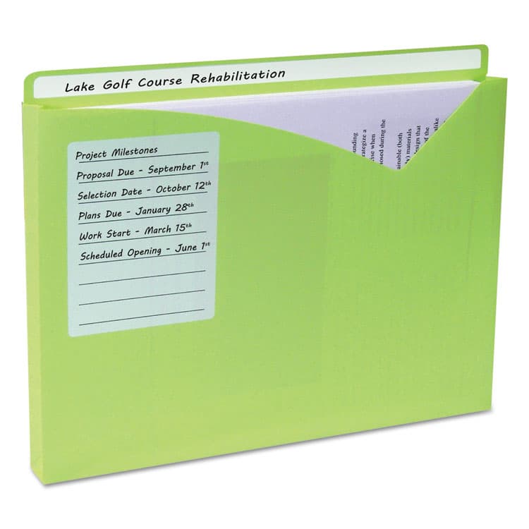 C-LINE PRODUCTS, Write-On Poly File Jackets, Straight Tab, Letter Size, Assorted Colors, 10/Pack (CLI63160) thumbnail 3