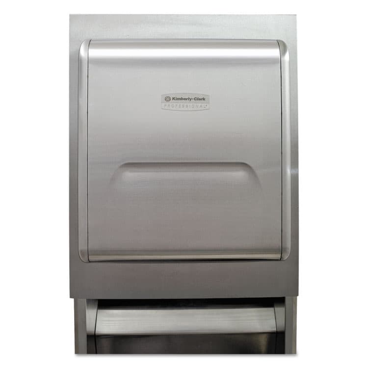 KIMBERLY CLARK MOD Recessed Dispenser Housing with Trim Panel, 11.13 x 4 x 15.37, Stainless Steel (KCC43823)