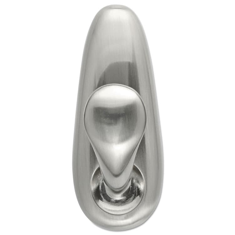 3M/COMMERCIAL TAPE DIV. All Weather Hooks and Strips, Large, Metal, Brushed Nickel, 5 lb Capacity, 1 Hook and 2 Strips (MMMFC13BNAWES) thumbnail 3