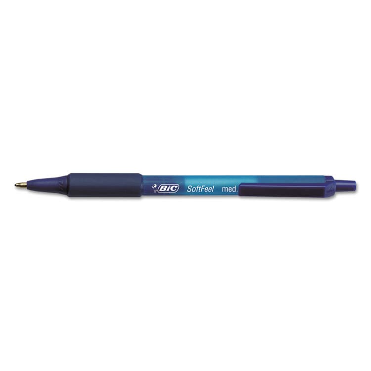 BIC CORP. Soft Feel Ballpoint Pen Value Pack, Retractable, Medium 1 mm, Blue Ink, Blue Barrel, 36/Pack (BICSCSM361BE) thumbnail 4