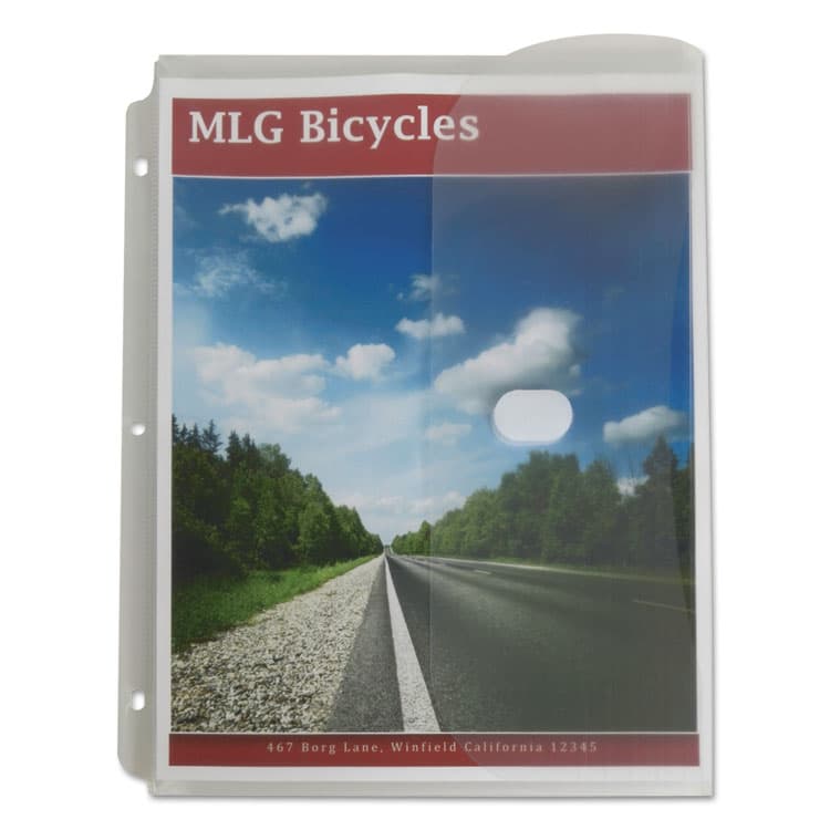 C-LINE PRODUCTS, Poly Binder Pockets, 9.25 x 11.5, Clear, 5/Pack (CLI57537) thumbnail 3