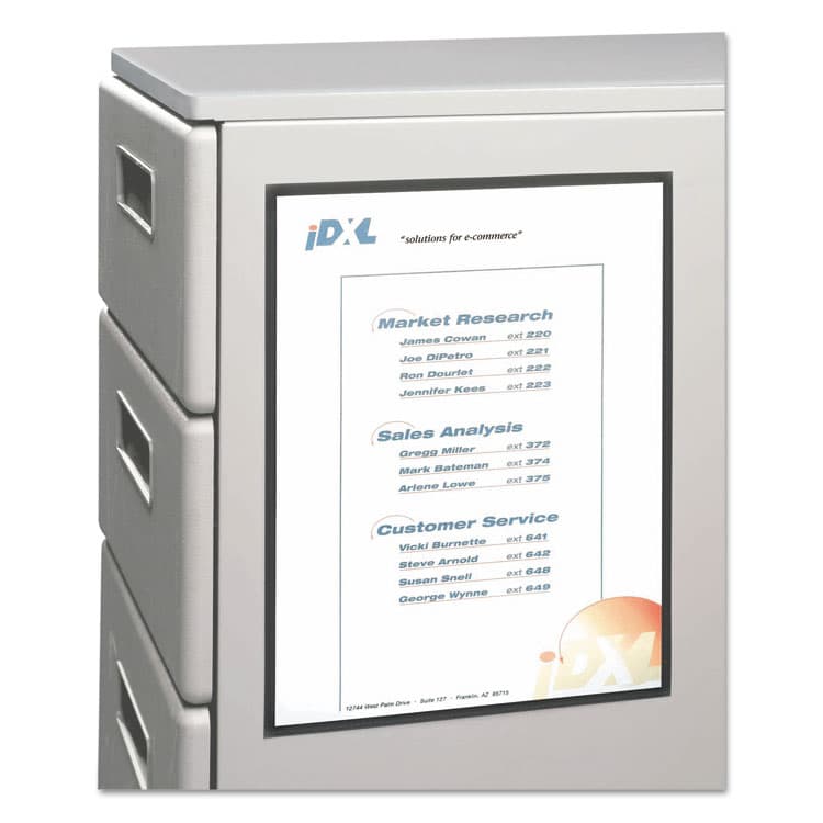 C-LINE PRODUCTS, Magnetic Cubicle Keepers Display Holders, 9.2 x 11.69, Magnetic Mount, Clear, 25/Pack (CLI37991) thumbnail 2