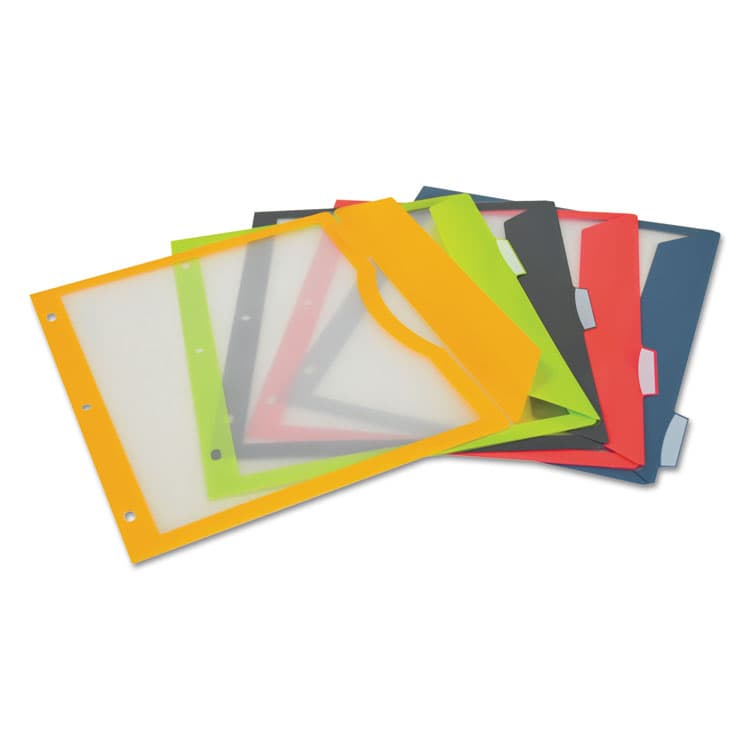C-LINE PRODUCTS, Binder Pocket With Write-On Index Tabs, 9.88 x 11.38, Assorted, 5/Set (CLI06650) thumbnail 2