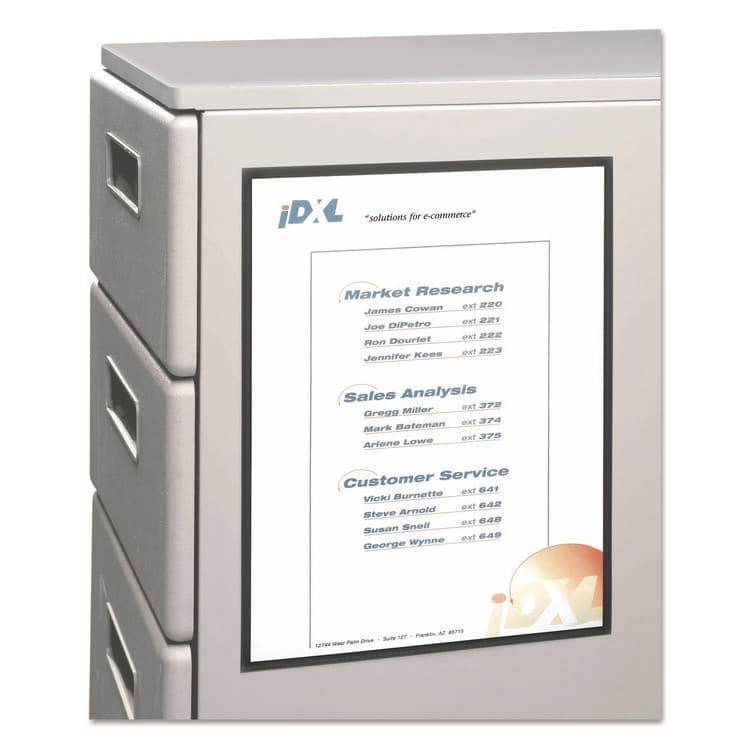 C-LINE PRODUCTS, Magnetic Cubicle Keepers Display Holders, 9.2 x 11.69, Magnetic Mount, Clear, 2/Pack (CLI37911) thumbnail 2