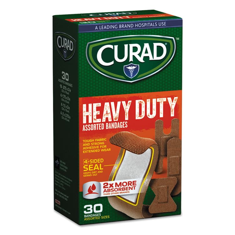 MEDLINE INDUSTRIES, . Heavy Duty Bandages, Assorted Sizes, 30/Box (MIICUR14924RB)