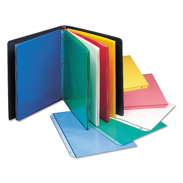 C-LINE PRODUCTS, Colored Sheet Protectors, Heavy-Duty, Side: 3-Hole Punched, Top Load 8.5 x 11 Insert, Assorted Transparent Colors, 50/Box (CLI62010) thumbnail 3