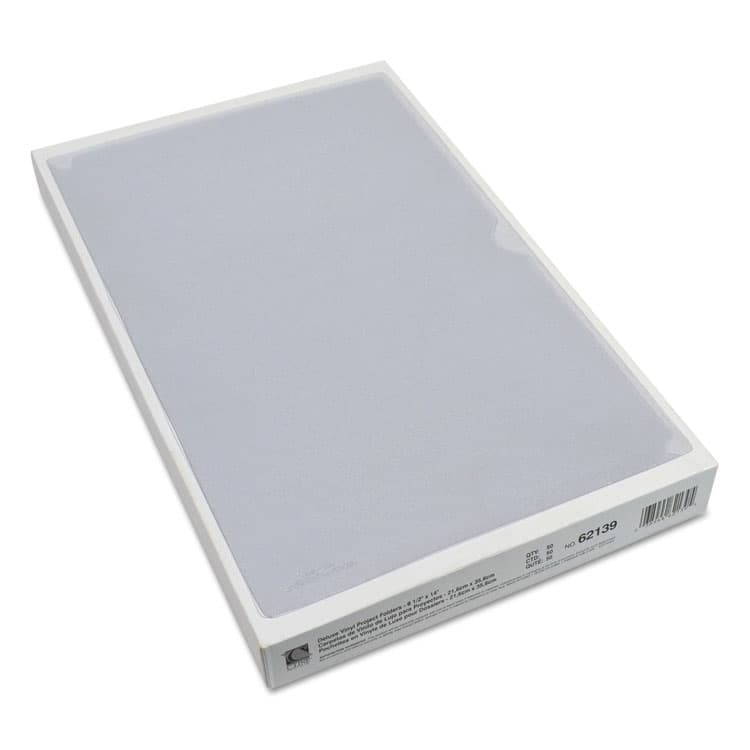 C-LINE PRODUCTS, Deluxe Vinyl Project Folders, Legal Size, Clear, 50/Box (CLI62139) thumbnail 2