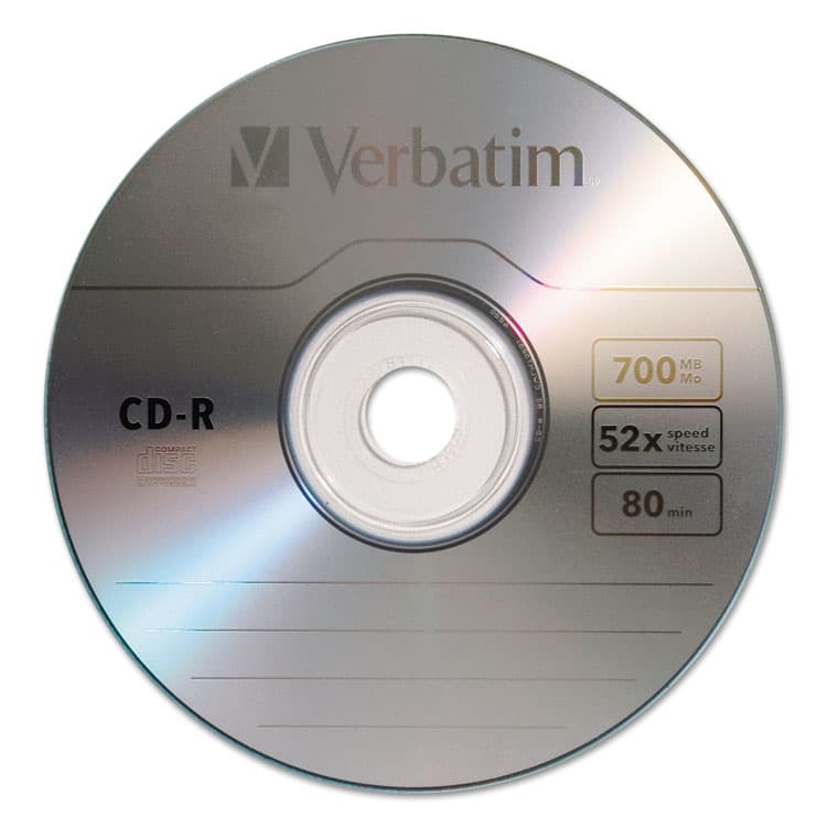 VERBATIM CORPORATION CD-R Recordable Disc, 700 MB/80min, 52x, Spindle, Silver, 50/Pack (VER94691) thumbnail 2