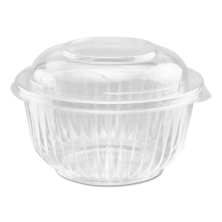 DART PresentaBowls Bowl/Lid Combo-Paks, 16 oz, 5.38" Diameter x 2.6" h, Clear, Plastic, 63/Pack, 4 Pack/Carton (DCCPET16BCD)