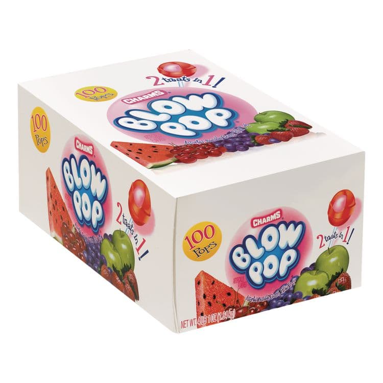 TOOTSIE ROLL INDUSTRIES Blow Pops, 0.8 oz, Assorted Fruity Flavors, 100/Box (TOO1034885)