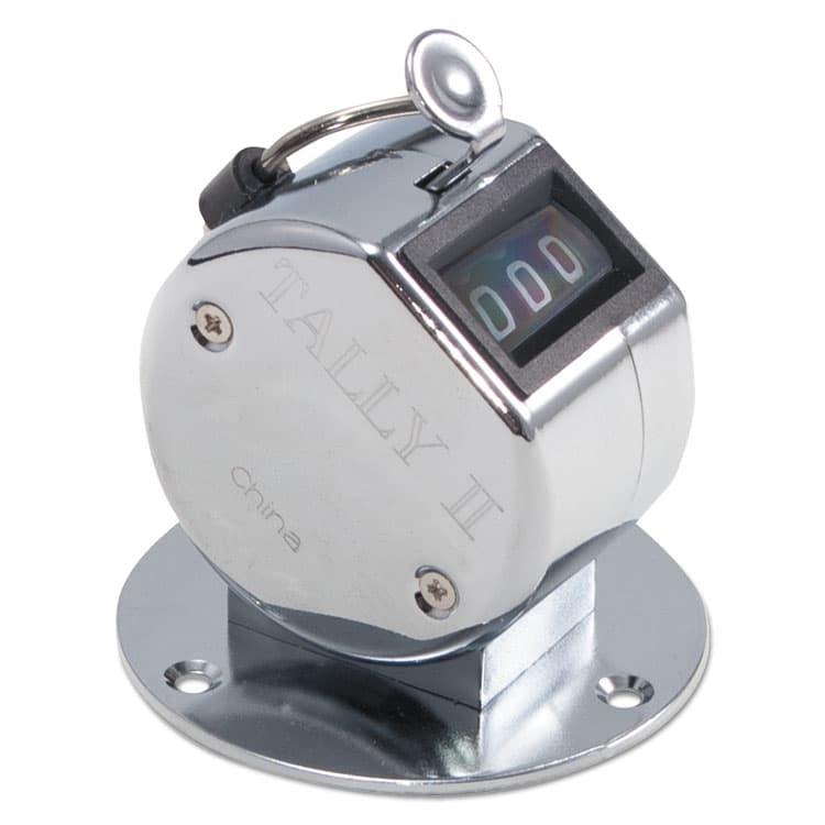 ADVANTUS CORPORATION Tally II Desk Model Tally Counter, Registers 0-9999, Chrome (AVT9841005) thumbnail 3