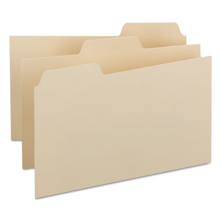 SMEAD MANUFACTURING CO. Manila Card Guides, 1/3-Cut Top Tab, Blank, 5 x 8, Manila, 100/Box (SMD57030)