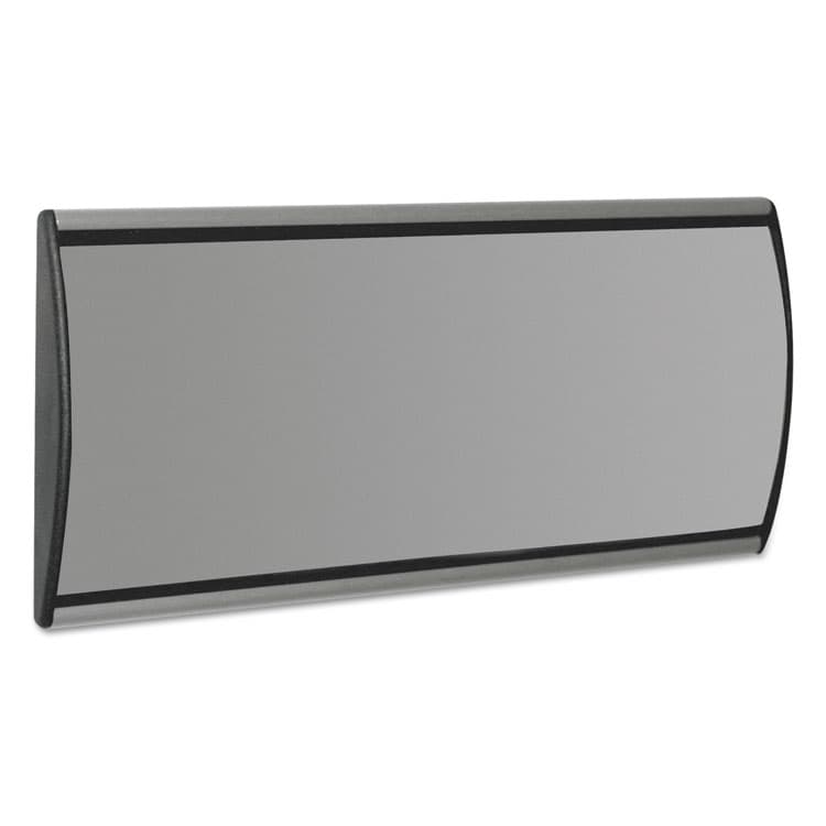 ADVANTUS CORPORATION People Pointer Wall/Door Sign, Aluminum Base, 8.75 x 4, Black/Silver (AVT75390)