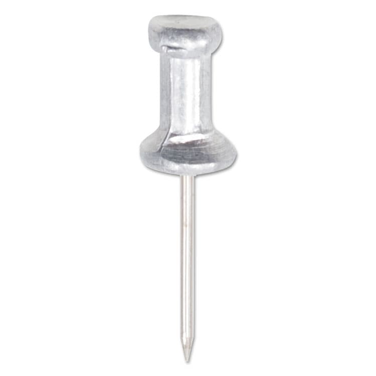 ADVANTUS CORPORATION Aluminum Head Push Pins, Aluminum, Silver, 0.63", 100/Box (GEMCPAL5)