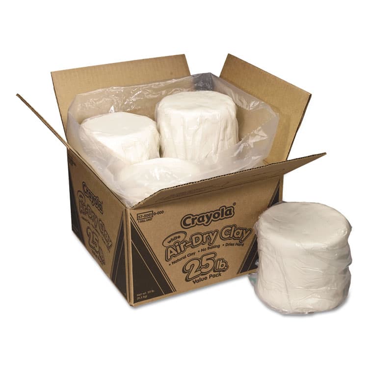 BINNEY & SMITH / CRAYOLA Air-Dry Clay, White, 25 lbs (CYO575001)